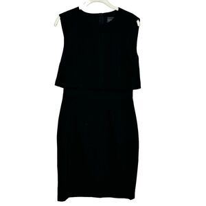 Toccin (NY) NEW Black Overlay Sheath Dress Size 6  $495